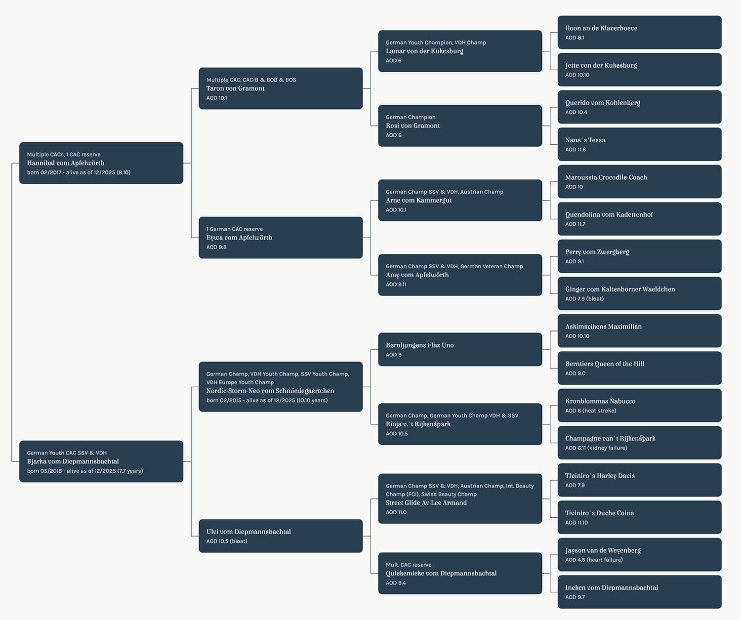 A Breedpost Pedigree Example on a Client Site Black Forest Bernese